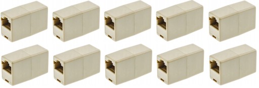 10ks Barrel Connector pre RJ45 LAN internetový kábel