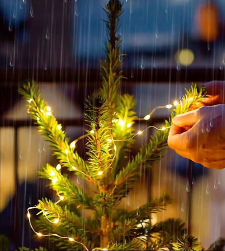 Svetelný záves 100 LED 3x1m Garland Drôtené svetlá Neutrálne biele Diaľkové ovládanie