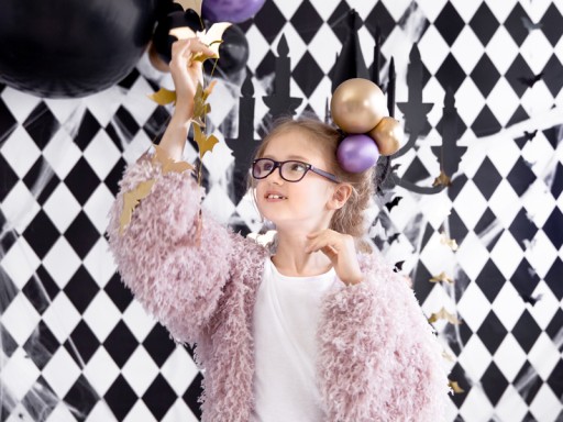 Girlanda BAT zlatá vertikálna Halloweenska 150cm
