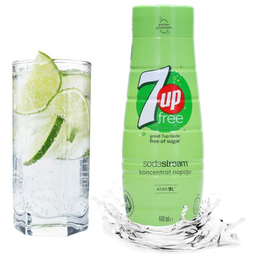 Sirup pre SodaStream 7Up karbonizátor s nulovým obsahom cukru, koncentrát šťavy, 440 ml