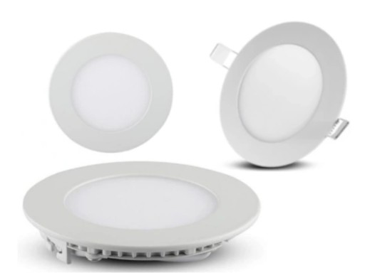 Držiak lampy SLIM LED 3W zapustená lampa studená farba 6500K