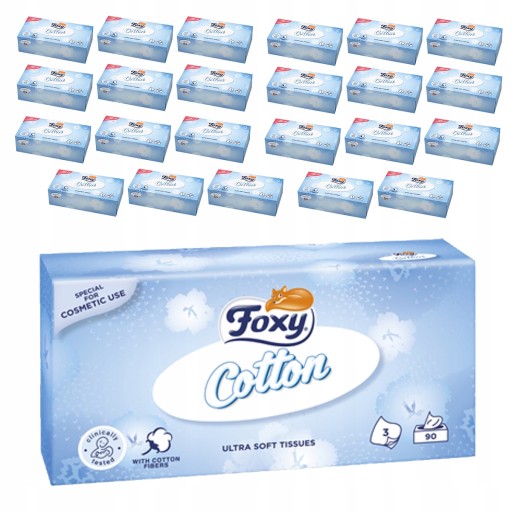 Bavlnené vreckovky Foxy 90 ks