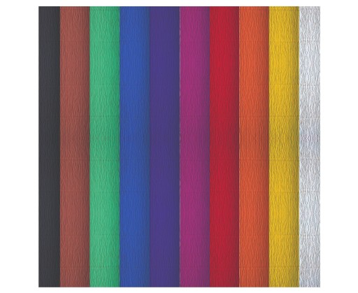 CRIPPED hodvábny papier 25X200 MIX KLASICKÝCH FARIEB 10 KS