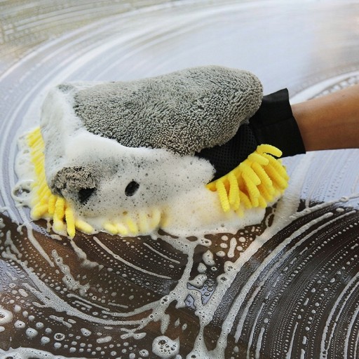 RUKAVICE NA UMÝVANIE AUTA, VEĽKÁ, POHODLNÁ, S XXL PRÚŽKOM, UNIVERZÁLNA