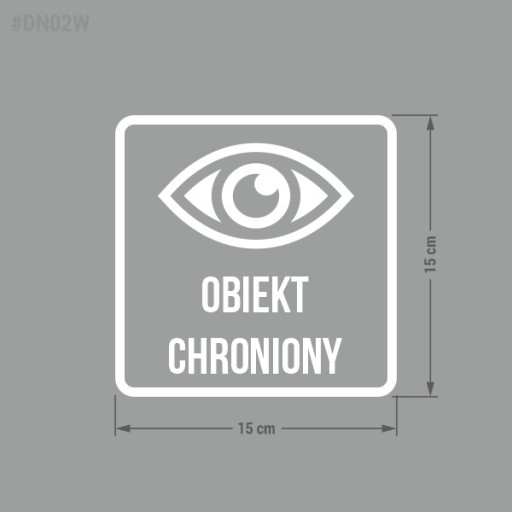 Chránený objekt - nálepka, monitorovanie 15x15