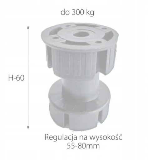 Kuchynský nábytok typ nohy VOLPATO H-60 4 ks