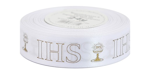 IHS kovová saténová stuha 50mm/9m ZLATÁ/STRIEBORNÁ