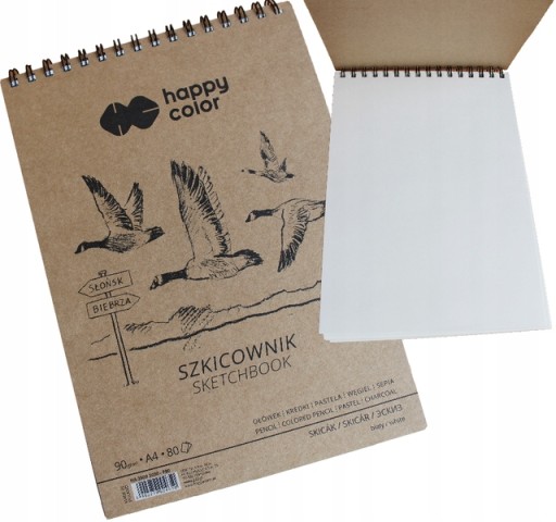 BLOK ŠPIRÁLA NÁKČETNÍK HAPPY COLOR BIRDS A4 80 LIST 90G