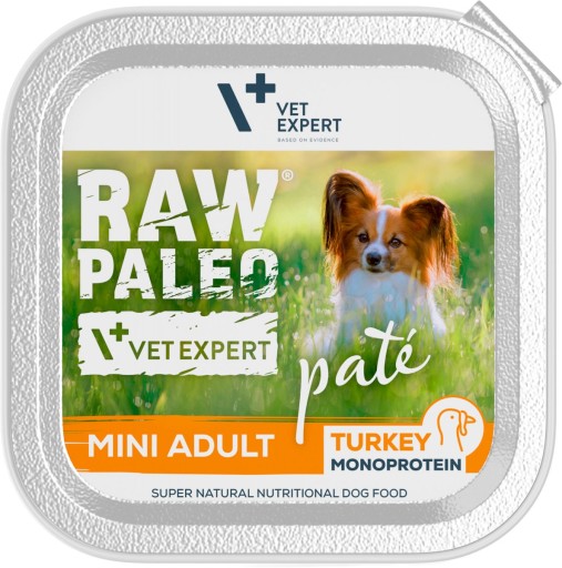 Vet Expert RAW PALEO Mini dospelý Monoproteín moriak 150g