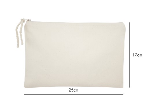 EKO bavlnená cestovná kozmetická taštička 25x16cm 220g s vrecúškom na zips