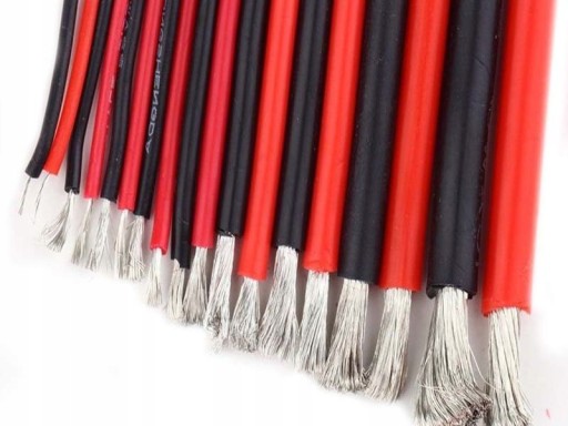 Silikónový kábel 5,3 mm2 (10AWG) (červený) 1m