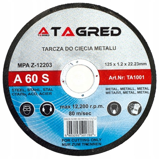 Tagged TA1001 kovový štít 125X1,2X22,2MM