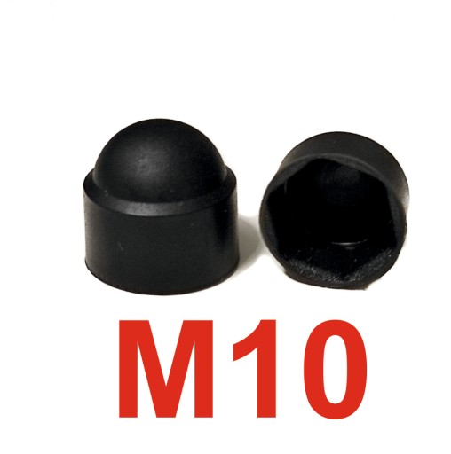 Krycia krytka skrutky | závit M10 100ks ČIERNA