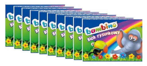 A4 biela podložka na kreslenie Bambino, 20 listov, školský blok x 2 kusy