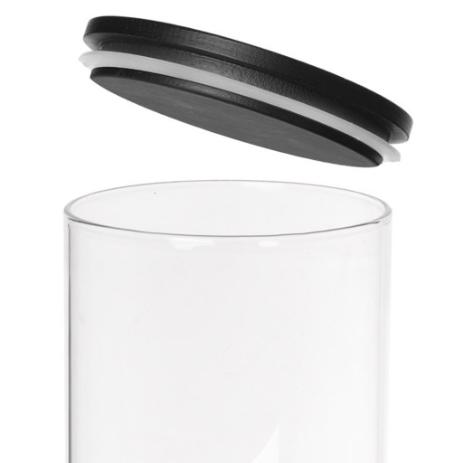 KUCHYŇSKÁ dóza na sypké produkty, potraviny, sklo, s tesnením, 450 ml
