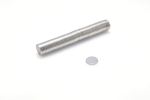 Cylindrický neodymový magnet MW 8x1 N38, sada 50 kusov