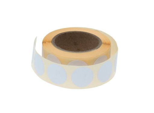 Okrúhle nálepky Fi20mm 500ks Biele