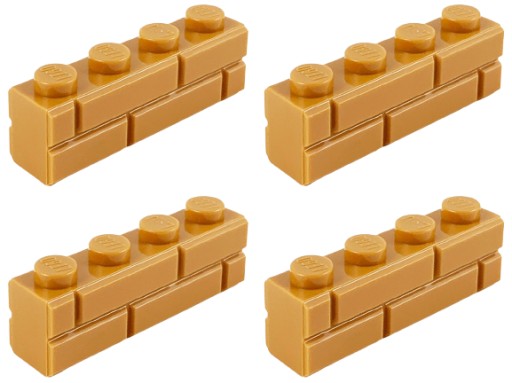 LEGO 15533 TEHLA 1x4 nugát stredná NOVINKA (8g) 4 ks.