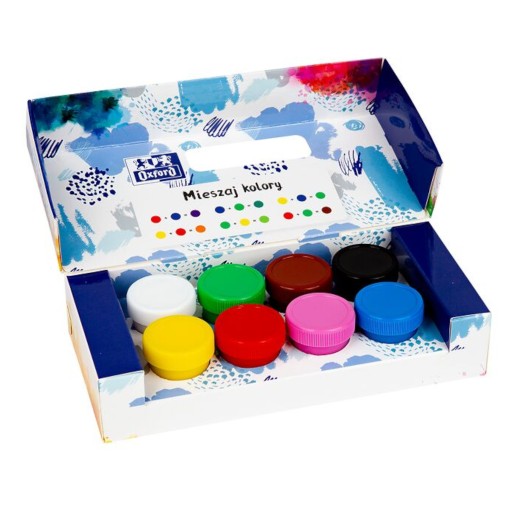 SCHOOL FARBY plagátové farby pre deti OXFORD 8 farieb 20ml INTENSIVE