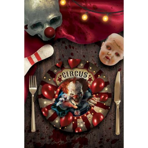 PAPIEROVÉ TANIERE Strašidelný KLAUN HALLOWEEN 6 ks