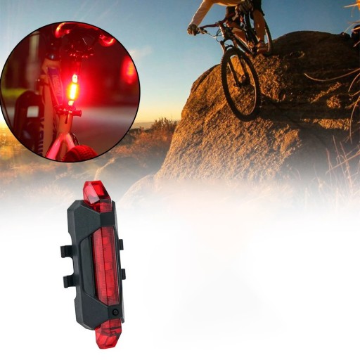 OSVETLENIE BICYKLA ZADNÉ ČERVENÉ LED ZADNÉ VAROVNÉ SVETLO USB