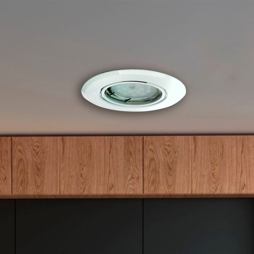 OKRUHÁ GU10 1X5W LED BIELA EKZ2556 Milagro