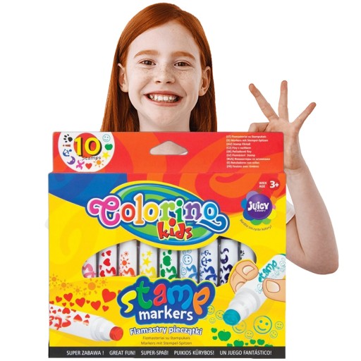 Colorino fixy, pečiatky, pečiatky, 10 farieb
