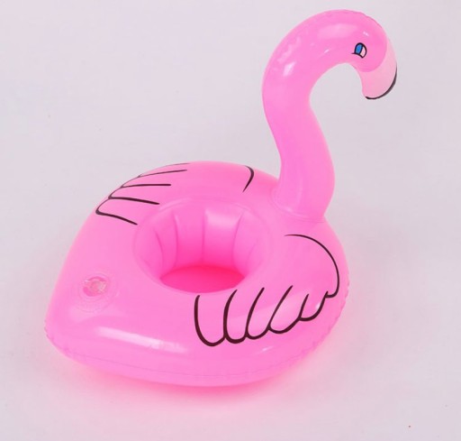 Nafukovací držiak na nápoje hrnček Coaster Flamingo for Water Drinks Pink