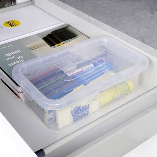 Plastová STORAGE nádoba s vekom, organizér, 4,5L