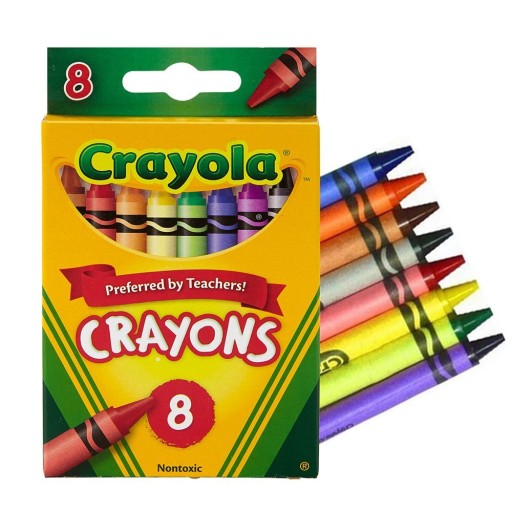 CRAYOLA CRAYONS voskovky 8 farieb