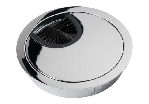 Okrúhla káblová priechodka, priemer 60 mm, lesklý chróm - KD-60 AMIX