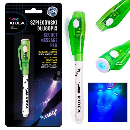 Špionážne pero s UV baterkou, Kidea