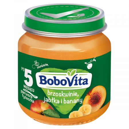 BoboVita dezert Broskyne jablká a banány 125g