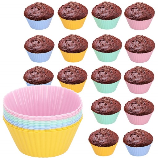KOLÍČKY NA MUFFINY, MUFFÍNY, SILIKÓNOVÉ KOLÍČKY NA PEČENIE, 12 ks.