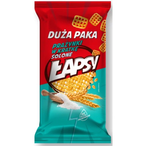 ŁAPSY kockované slané lupienky 110g VEĽKÉ BAL