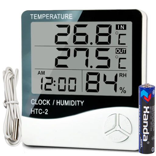 METEOROLOGICKÁ STANICA POČASIE TEPLOMER HYGROMETER HODINY SÚPRAVA BATÉRIE LCD SONDA
