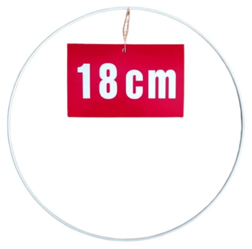 BIELY krúžok/ráfik pre lapače snov a makramé 18 cm