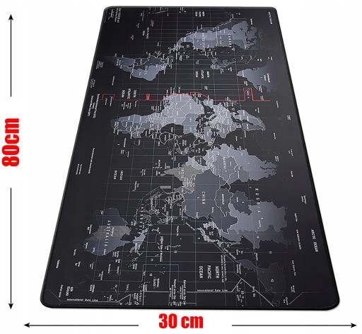 PODLOŽKA POD MYŠ VEĽKÁ 80x30 mapa sveta