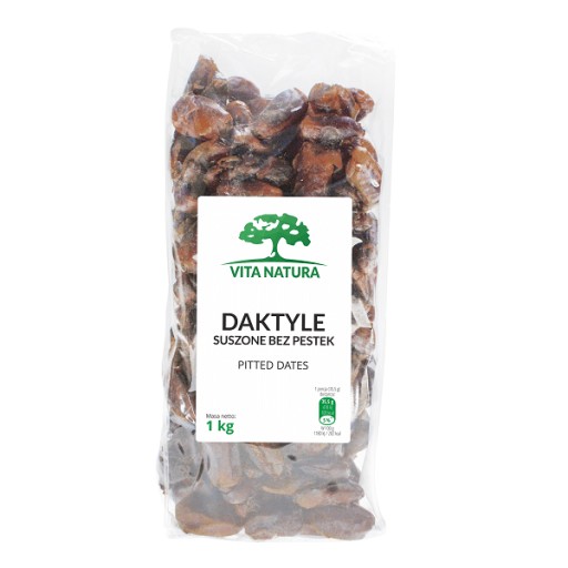 Bezsemenné svetlé sušené datle 1kg Vita Natura