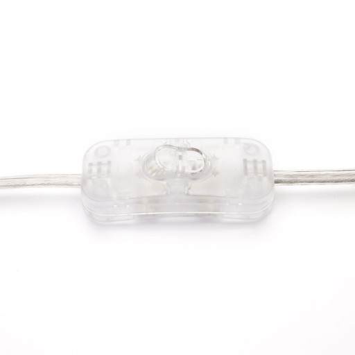 Káblový kábel s PVC zástrčkou, 3 m, priehľadný