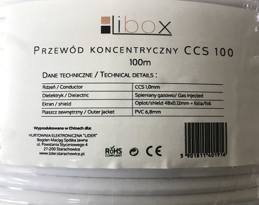 KOAXIÁLNY ANTÉNNY KÁBEL 6,8mm LTE HD 4K - 10m