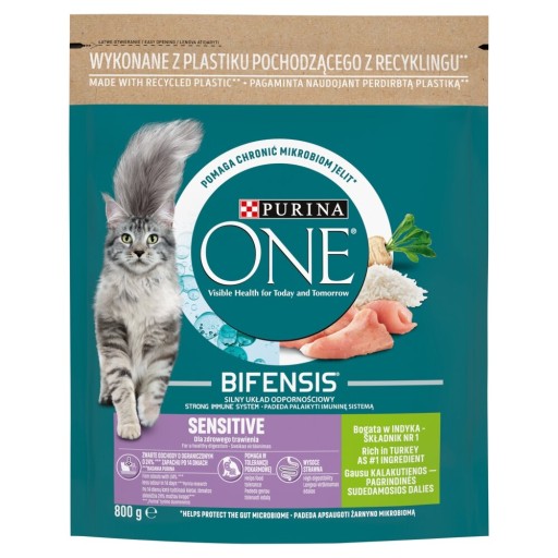 PURINA ONE BIFENSIS SENSITIVE SUCHÉ KRMIVO PRE MAČKY S TURECKOM 800g