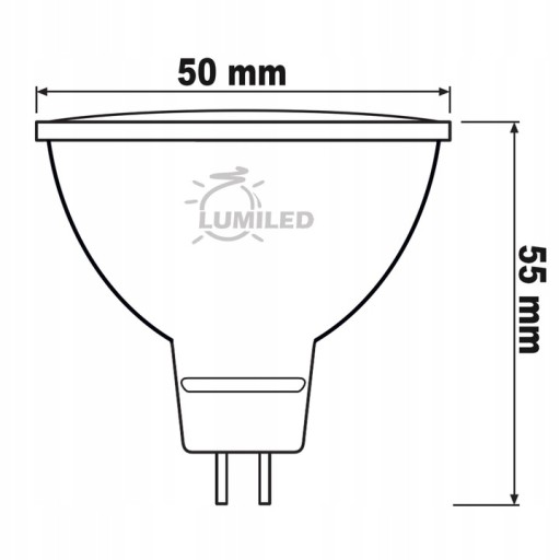 LED žiarovka MR16 6W = 50W 6500K Studená 230V 120°