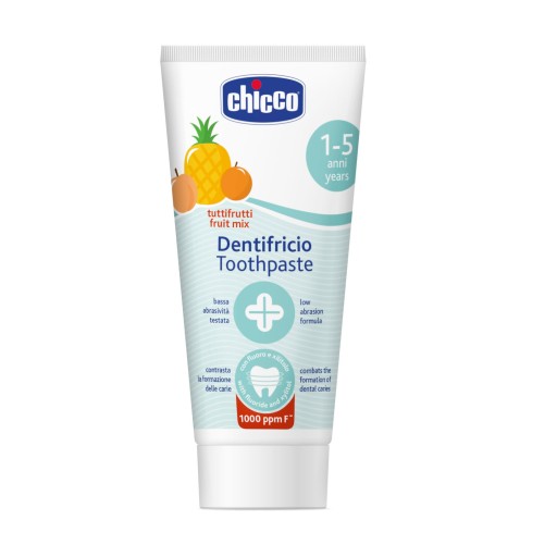 Chicco Tuttifrutti zubná pasta s fluoridom ananás 1-5L 50ml