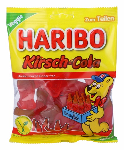 HARIBO Cherry Cola Vege ovocné želé 175g DE