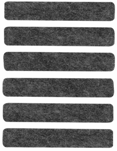 Samolepiace plstené podložky šedé 16x92mm balenie 6 ks - VORSTAHL