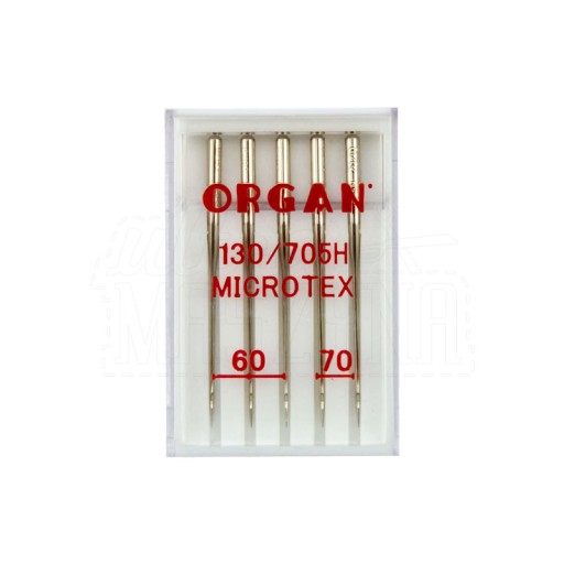 Orgánové ihly do domácich strojov, microtex, 60-70