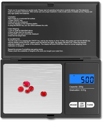 PRESNÁ VÁHA NA ŠPERKY PRESNÁ ELEKTRONICKÁ LEKÁRENSKÁ VÁHA 200g/0,01g