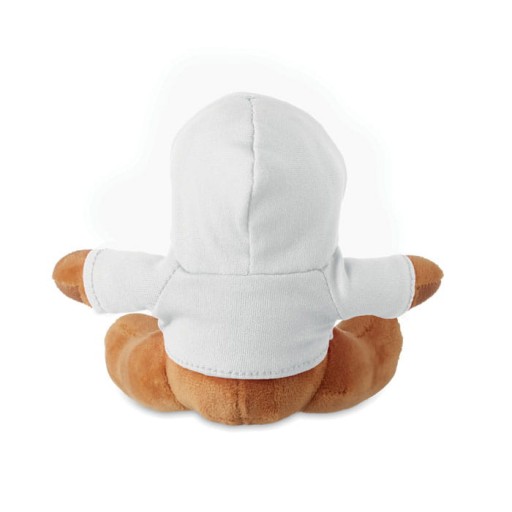 MASKOT MEDVEĎ, VIANOČNÝ SOB V TRIČKE, 15,5 cm, biele tričko