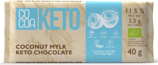 BIO ČOKOLÁDA KETO kokos bez lepku a cukru 40g